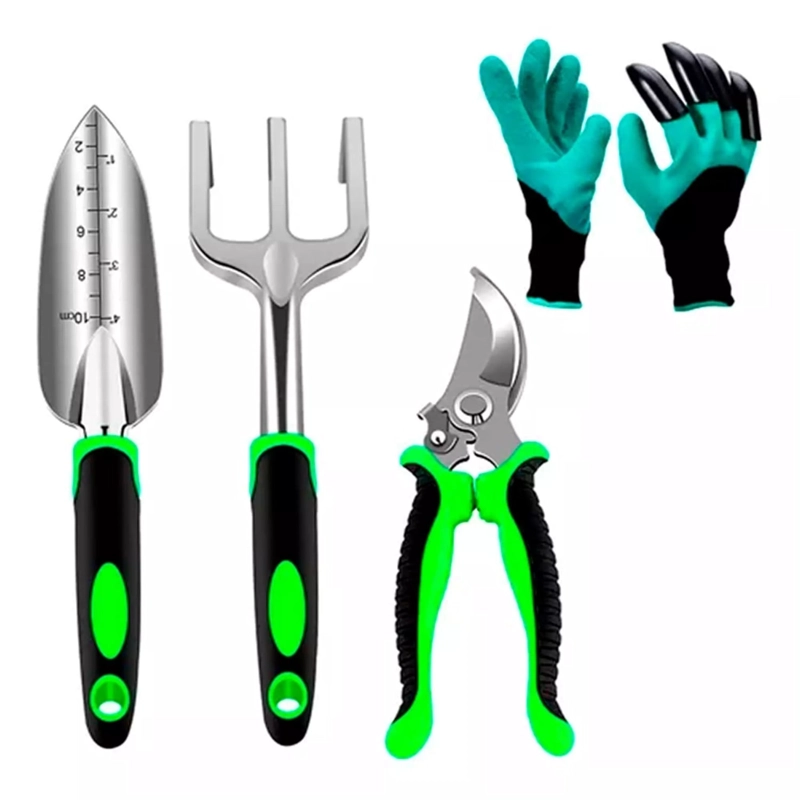 SET 4 PIEZAS HERRAMIENTAS JARDINERIA HUERTO PLANTAS - 5