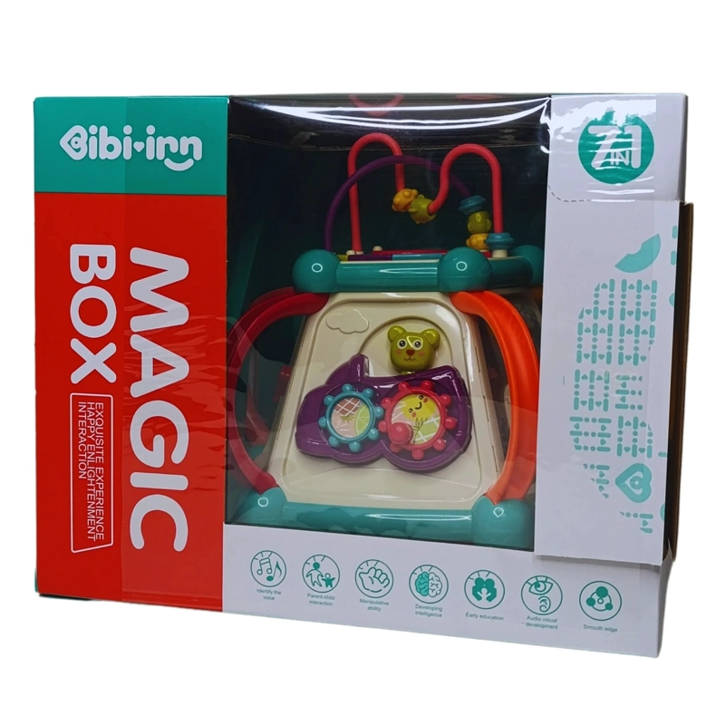 CUBO MAGICO PARA ACTIVIDADES PARA BEBE S CON ABACO 7 EN 1 - 4