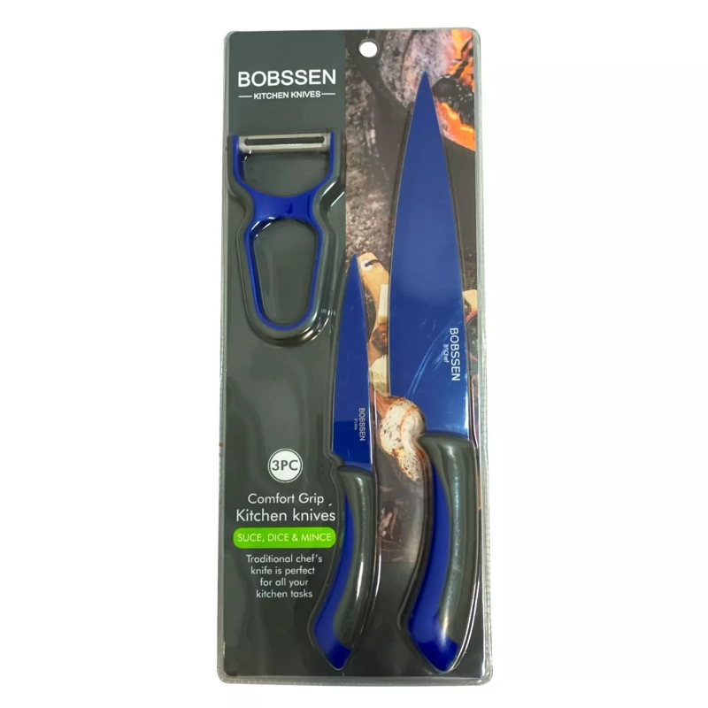 SET DE 2 CUCHILLOS JUEGO CUCHILLOS COCINA PELADOR PAPA - 2