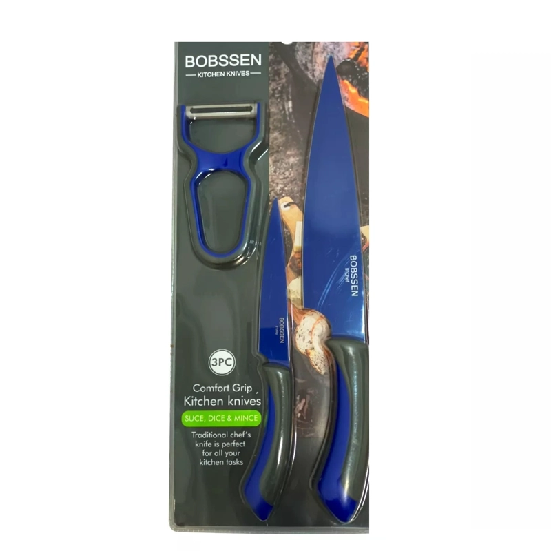 SET DE 2 CUCHILLOS JUEGO CUCHILLOS COCINA PELADOR PAPA - 3