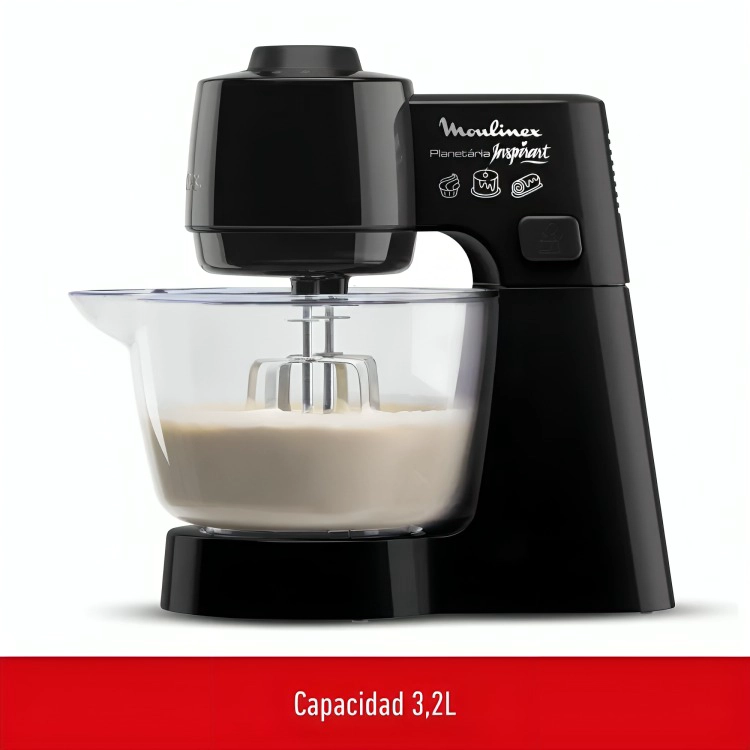 BATIDORA DE PIE MOULINEX PLANETARIA INSPIRART NEGRA 3.2 LITROS - 4