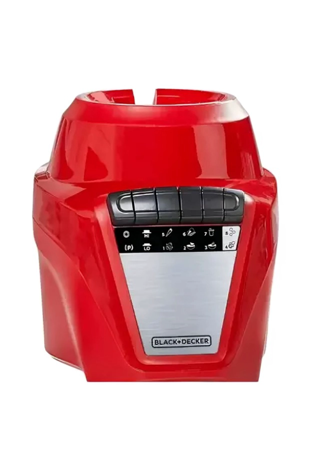 LICUADORA BLACK+DECKER 700W VASO DE VIDRIO 1.5L ROJA - 4
