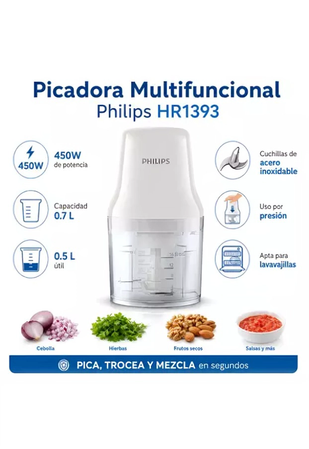 PICADORA DAILY COLLECTION PHILIPS HR1393/00 450W - 1