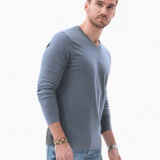 POLERA CASUAL CLASIC MEN MANGA LARGA - 1