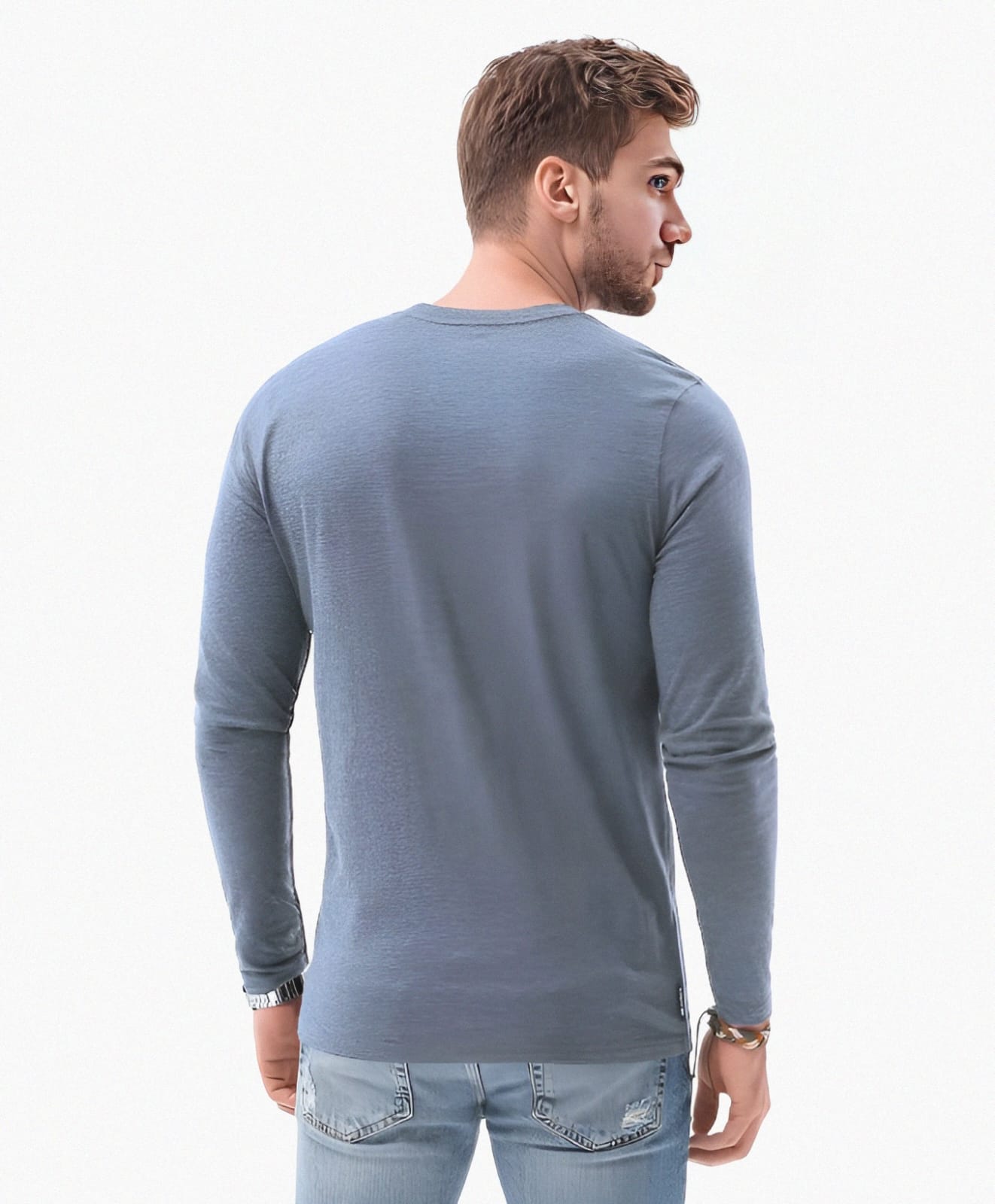 POLERA CASUAL CLASIC MEN MANGA LARGA - 2
