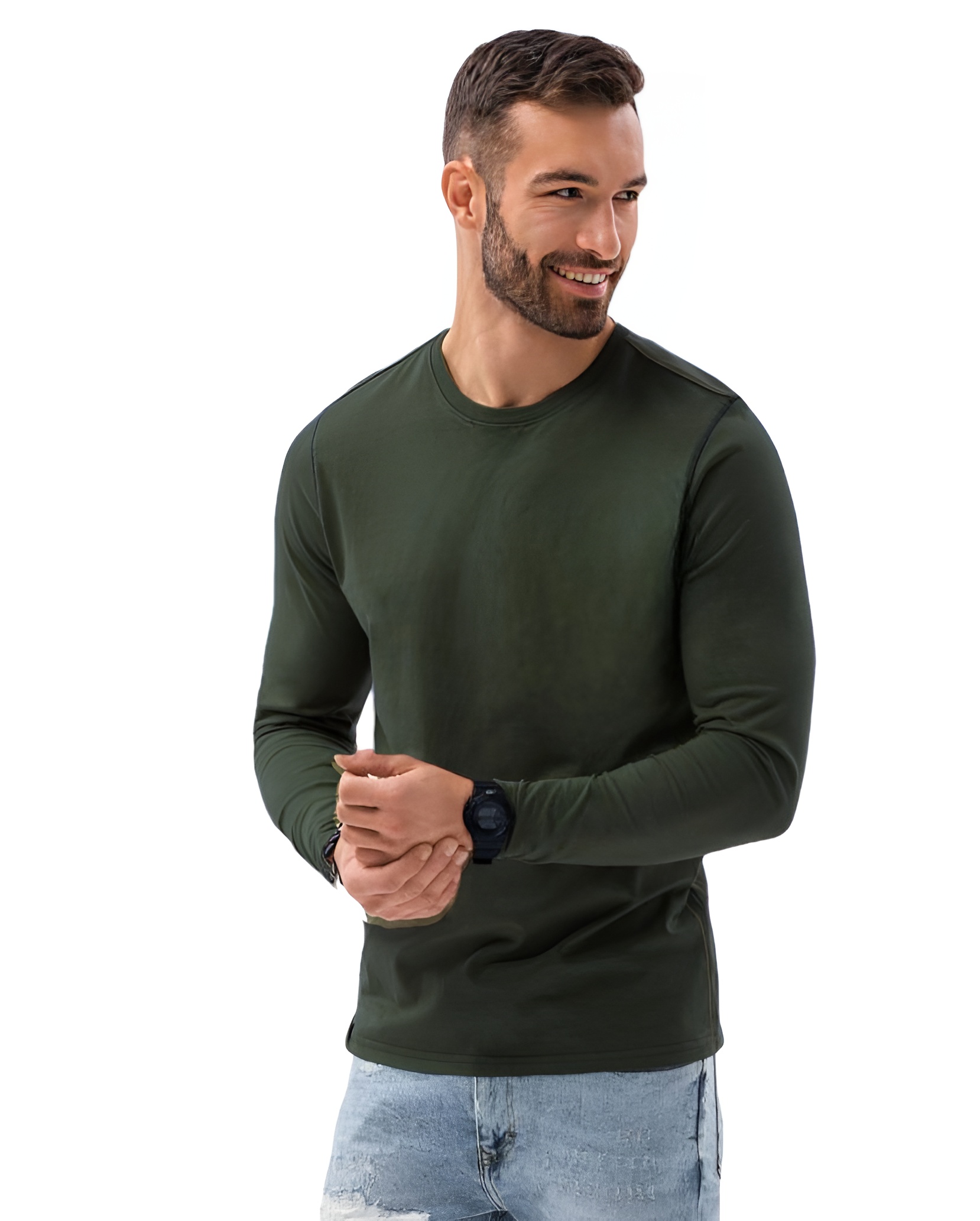 POLERA CASUAL CLASIC MEN MANGA LARGA - 1