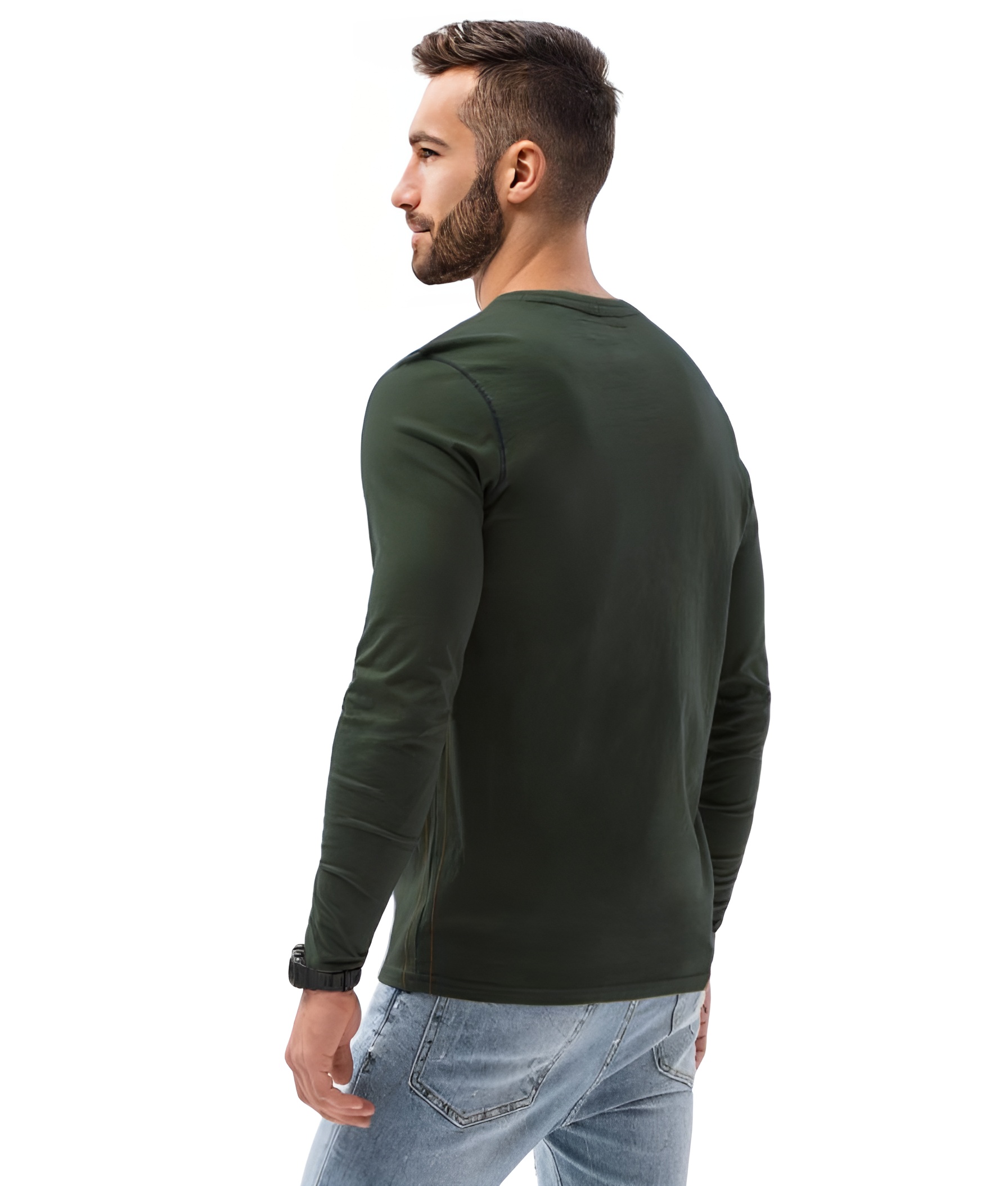 POLERA CASUAL CLASIC MEN MANGA LARGA - 4