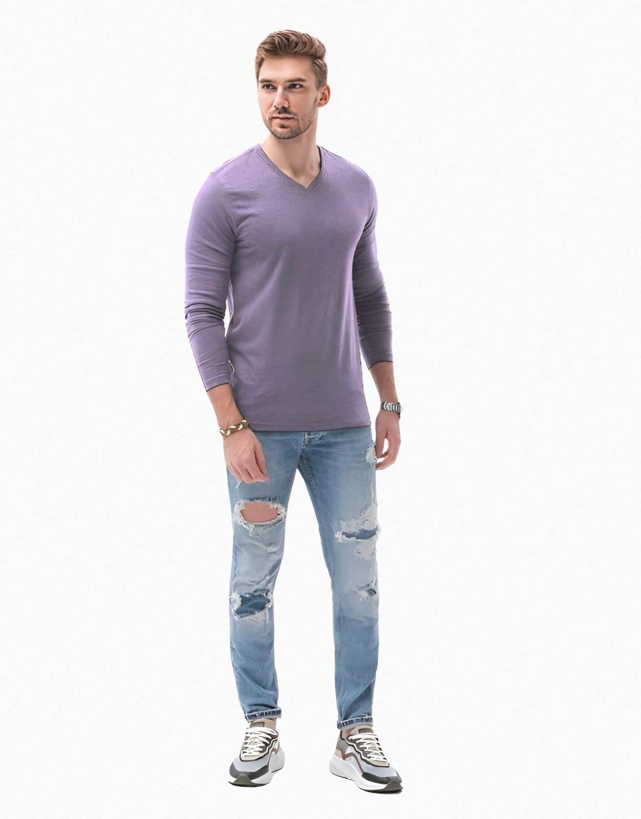POLERA CASUAL PARA HOMBRE MANGA LARGA - 1