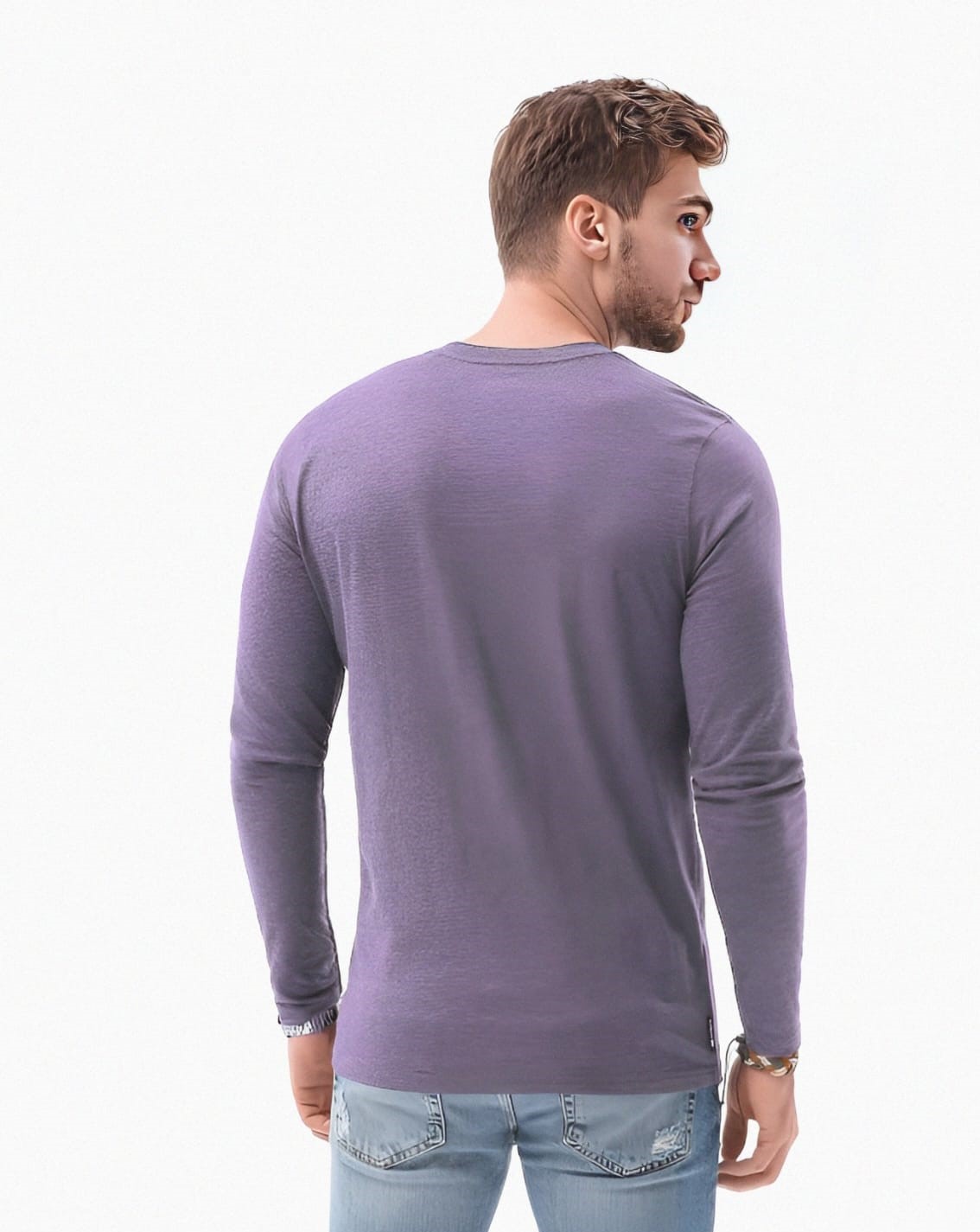 POLERA CASUAL PARA HOMBRE MANGA LARGA - 4