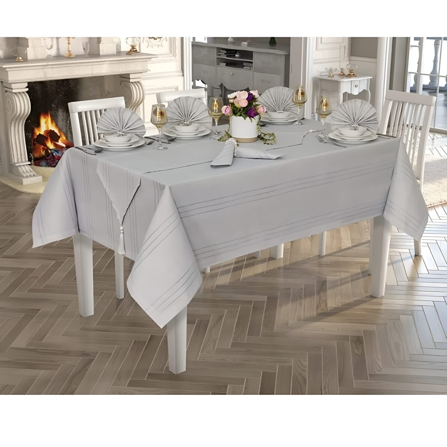 MANTEL ANTIMANCHAS RECTANGULO TEXTIL TURCO - 1