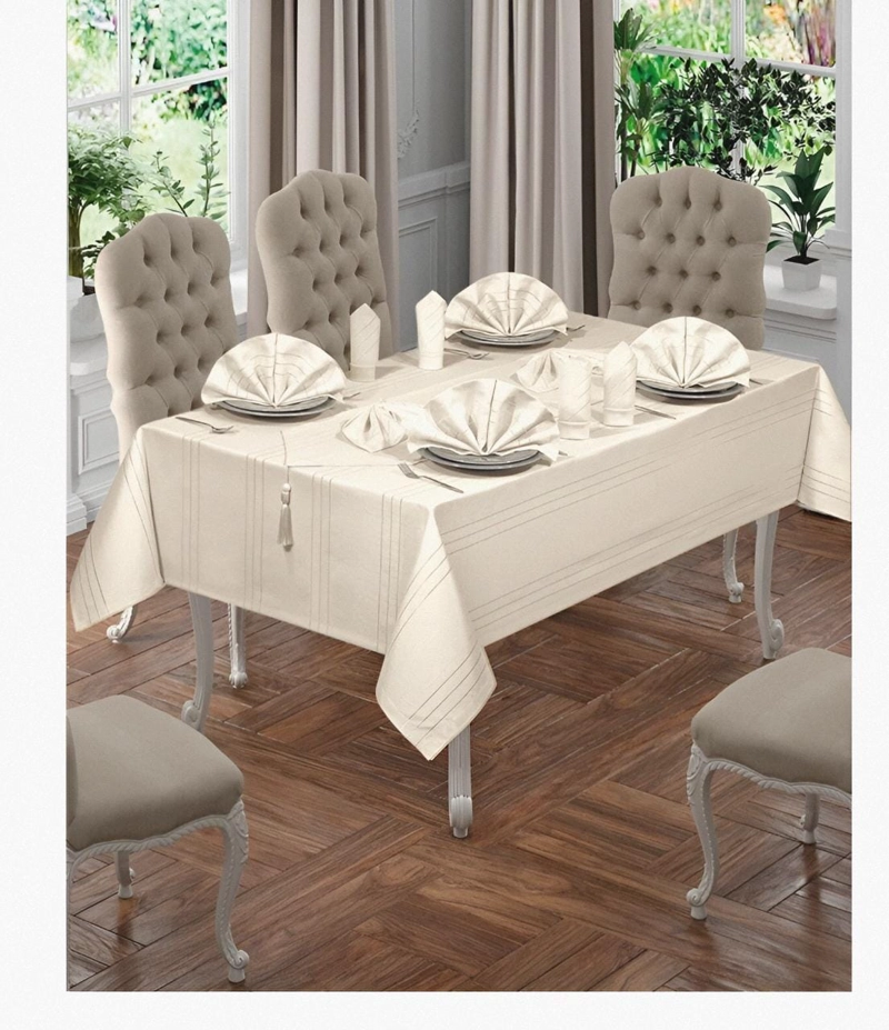 MANTEL ANTIMANCHAS RECTANGULO TEXTIL TURCO - 1