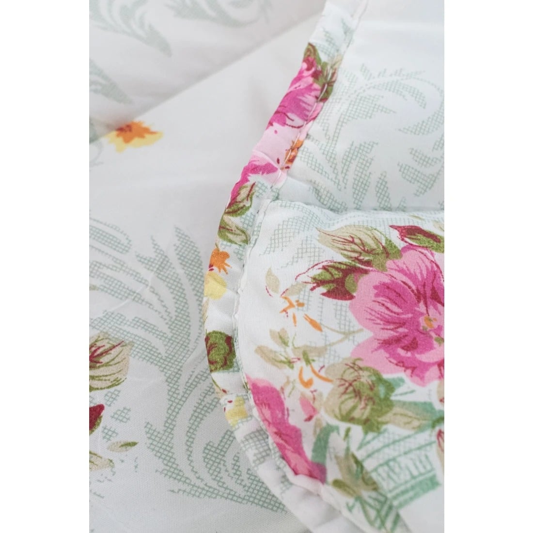 PLUMÓN MROTTO 1 PLAZA BLANCO ESTAMPADO BEDDING TURCA REVERSIBLE - 2