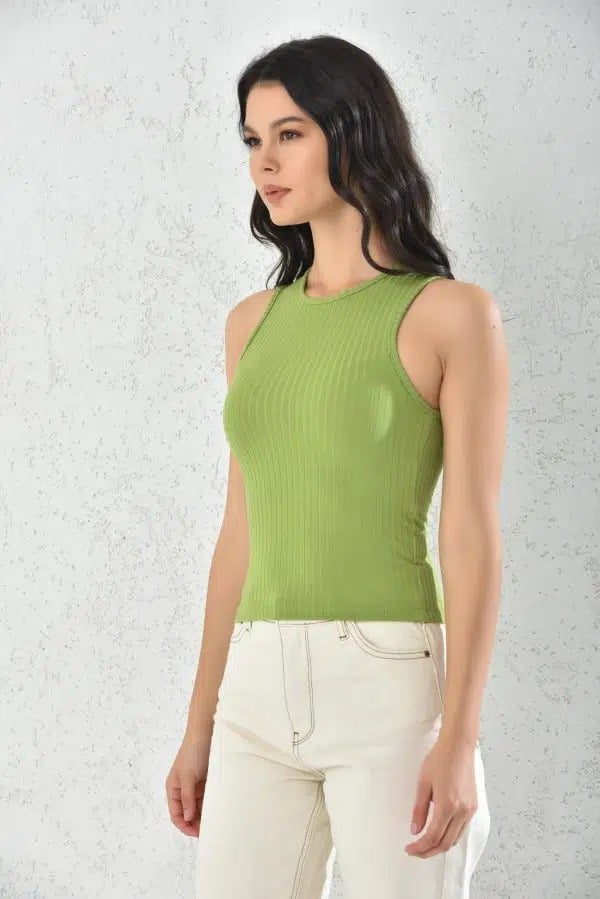 POLERA CASUAL MUJER SIN MANGAS - 3