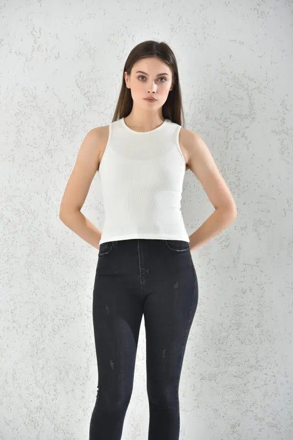 POLERA CASUAL MUJER SIN MANGAS - 3