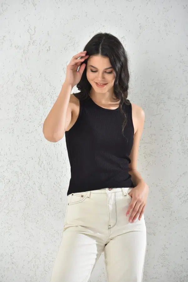 POLERA CASUAL MUJER SIN MANGAS - 1
