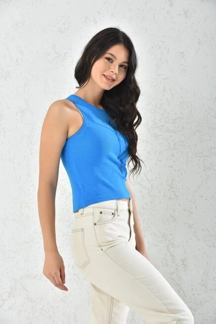 POLERA CASUAL MUJER SIN MANGAS - 1