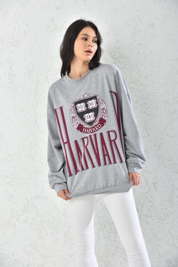 POLERON CASUAL MUJER GRIS - 4