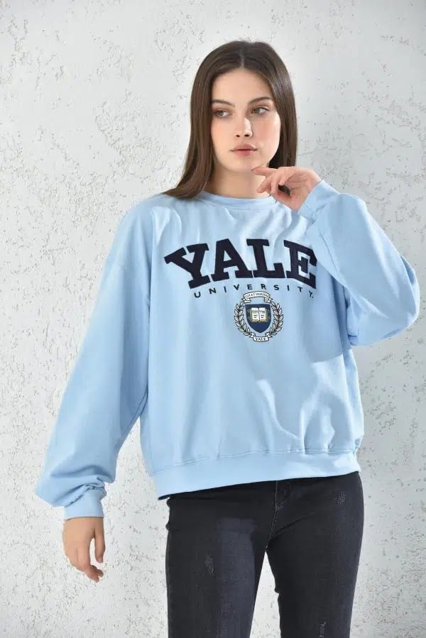 POLERON OVERSIZE HOODIE MUJER DEPORTIVO AZUL - 4