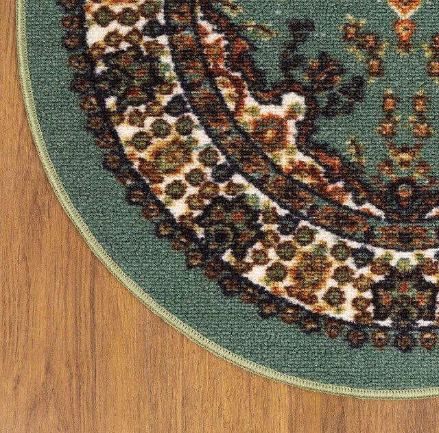 ALFOMBRA MROTTO ANTIDESLIZANTE CONTEMPORÁNEA MODERNA ALFODIA REDONDA VERDE GOMA 150 X 150 CM - 4
