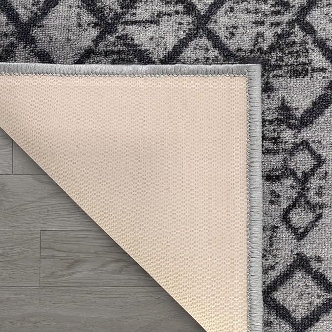 ALFOMBRA MROTTO ANTIDESLIZANTE CONTEMPORÁNEA MODERNA ALFODIA PASILLO GRIS 60 X 550 CM - 4