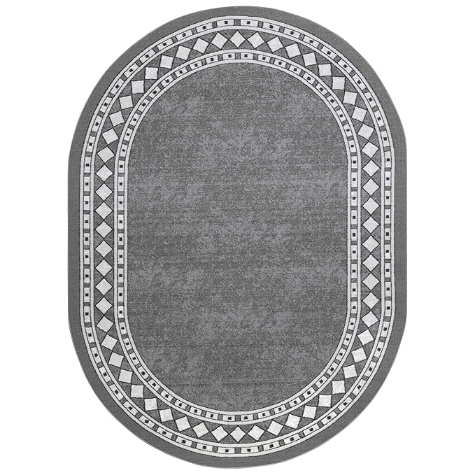 ALFOMBRA MROTTO ANTIDESLIZANTE CONTEMPORÁNEA MODERNA ALFODIA REDONDA GRIS GOMA 150 X 150 CM - 2