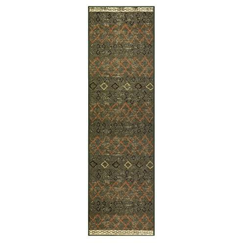 ALFOMBRA MROTTO ANTIDESLIZANTE CONTEMPORÁNEA MODERNA ALFODIA PASILLO VERDE 60 X 550 CM - 2