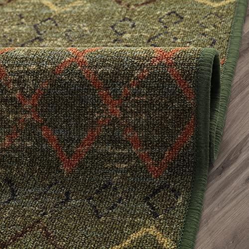 ALFOMBRA MROTTO ANTIDESLIZANTE CONTEMPORÁNEA MODERNA ALFODIA PASILLO VERDE 60 X 550 CM - 3
