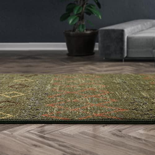 ALFOMBRA MROTTO ANTIDESLIZANTE CONTEMPORÁNEA MODERNA ALFODIA PASILLO VERDE 60 X 550 CM - 4