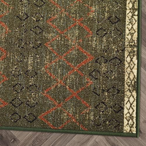 ALFOMBRA MROTTO ANTIDESLIZANTE CONTEMPORÁNEA MODERNA ALFODIA PASILLO VERDE 60 X 550 CM - 6