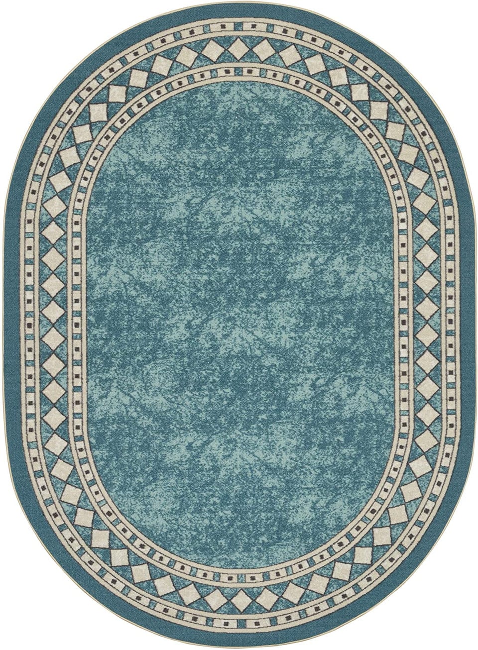 ALFOMBRA MROTTO ANTIDESLIZANTE CONTEMPORÁNEA MODERNA ALFODIA REDONDA CELESTE GOMA 150 X 150 CM - 2