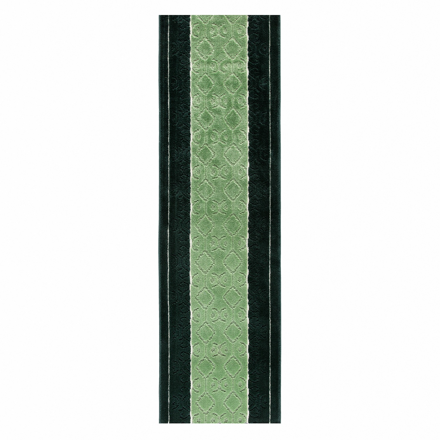 ALFOMBRA MROTTO ANTIDESLIZANTE CONTEMPORÁNEA MODERNA ALFODIA PASILLO VERDE GOMA SIN OVERLOCK 67CMX5M - 1