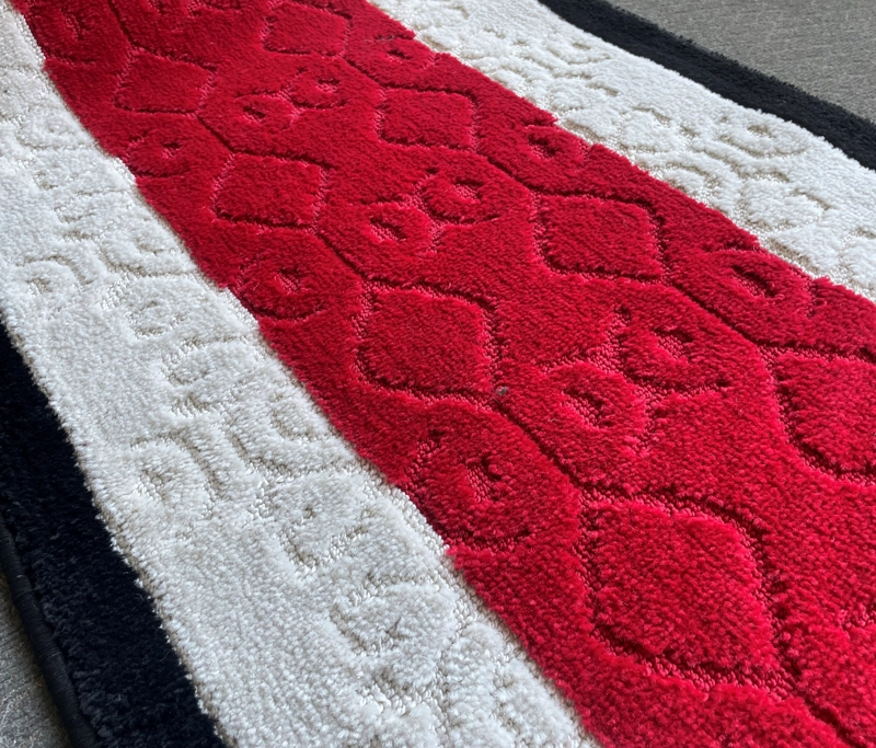 ALFOMBRA MROTTO ANTIDESLIZANTE CONTEMPORÁNEA MODERNA ALFODIA PASILLO ROJO GOMA SIN OVERLOCK 67CMX10M - 2