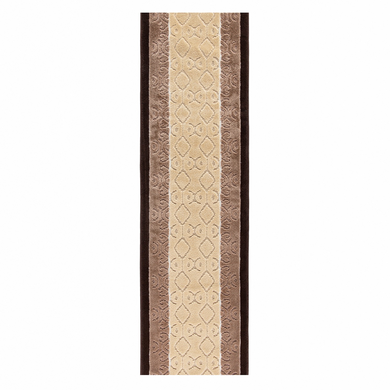 ALFOMBRA MROTTO ANTIDESLIZANTE CONTEMPORÁNEA MODERNA ALFODIA PASILLO CAFE GOMA SIN OVERLOCK 67CMX5M - 1