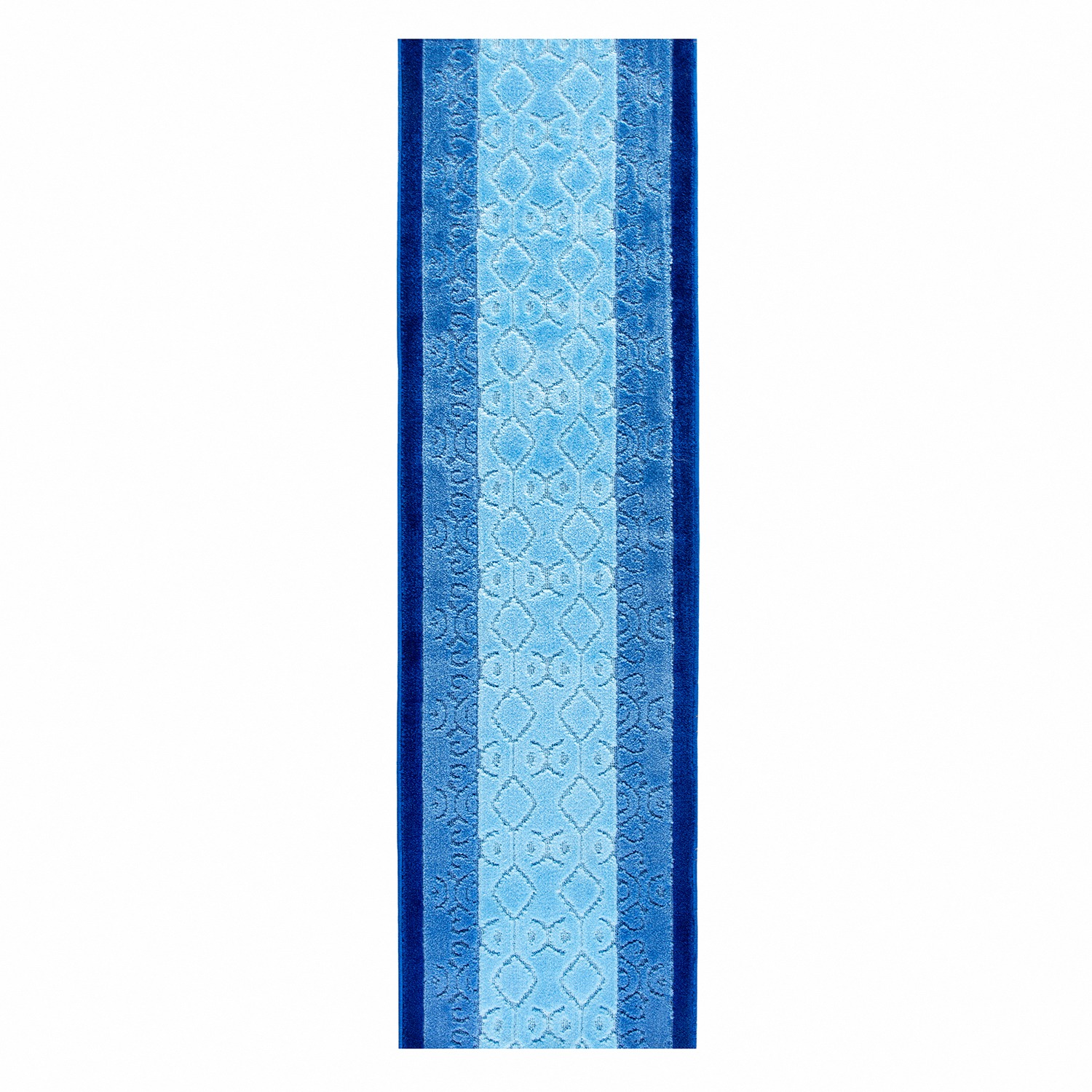 ALFOMBRA MROTTO ANTIDESLIZANTE CONTEMPORÁNEA MODERNA ALFODIA PASILLO AZUL GOMA SIN OVERLOCK 67CMX10M - 1
