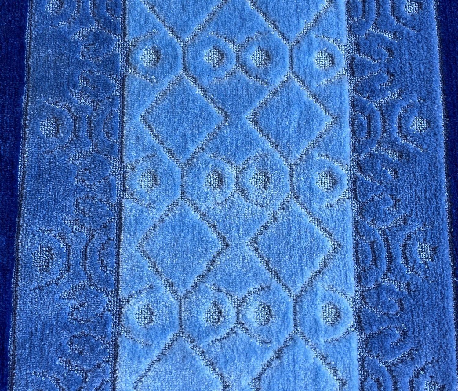 ALFOMBRA MROTTO ANTIDESLIZANTE CONTEMPORÁNEA MODERNA ALFODIA PASILLO AZUL GOMA SIN OVERLOCK 67CMX10M - 3
