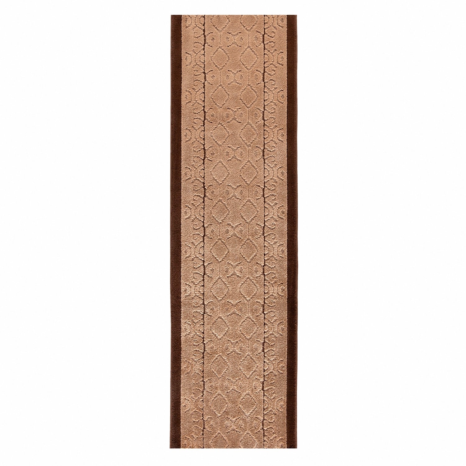 ALFOMBRA MROTTO ANTIDESLIZANTE CONTEMPORÁNEA MODERNA ALFODIA PASILLO CAFE GOMA SIN OVERLOCK 67CMX3M - 1