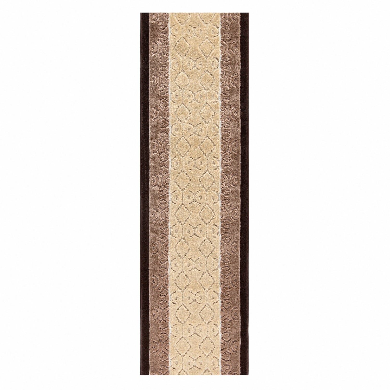 ALFOMBRA MROTTO ANTIDESLIZANTE CONTEMPORÁNEA MODERNA ALFODIA PASILLO CAFE GOMA SIN OVERLOCK 67CMX3M - 1