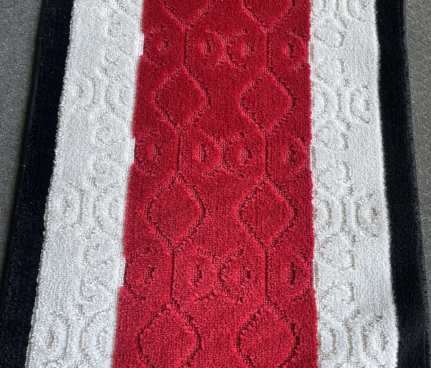 ALFOMBRA MROTTO ANTIDESLIZANTE CONTEMPORÁNEA MODERNA ALFODIA PASILLO ROJO GOMA SIN OVERLOCK 67CMX3M - 3