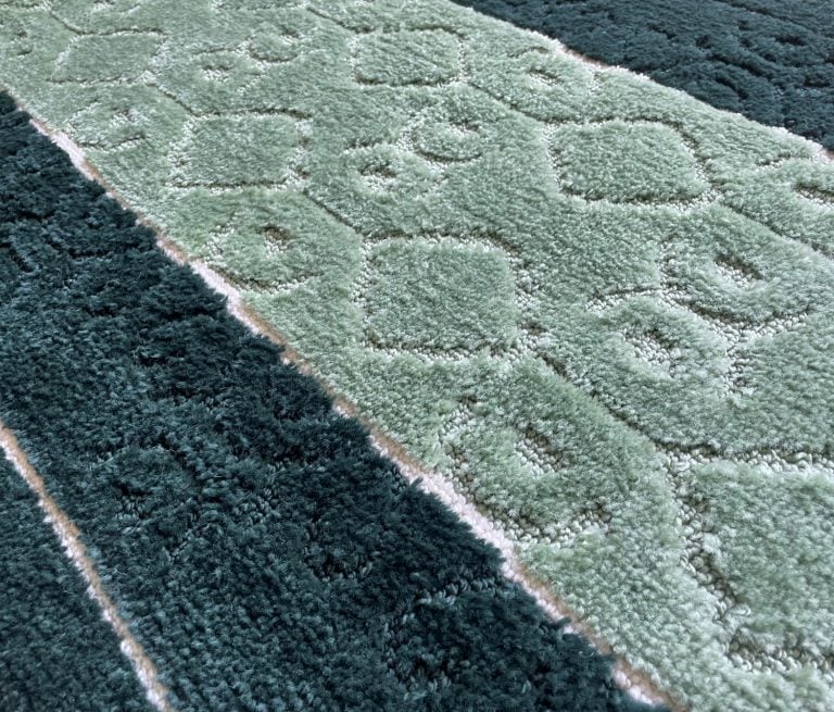 ALFOMBRA MROTTO ANTIDESLIZANTE CONTEMPORÁNEA MODERNA ALFODIA PASILLO VERDE GOMA SIN OVERLOCK 67CMX3M - 2