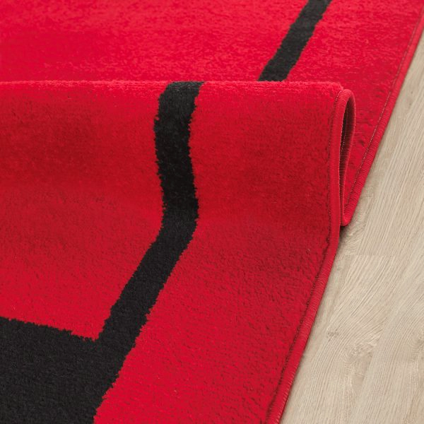 ALFOMBRA ROJO 120X180 CM MODERNO - 6