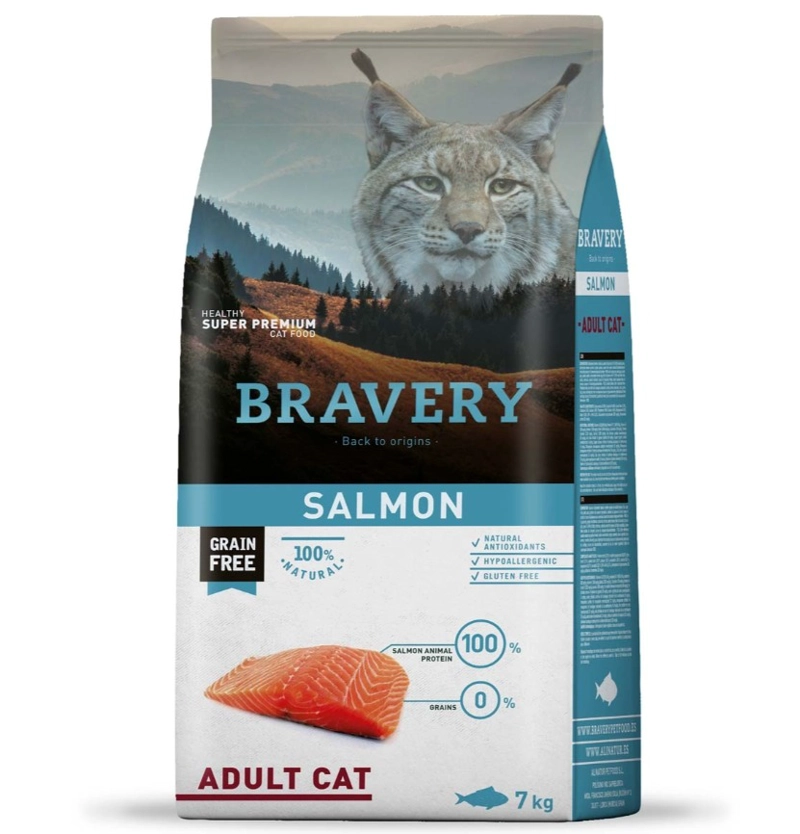 BRAVERY GATO ADULTO SALMON 7 KG - 1