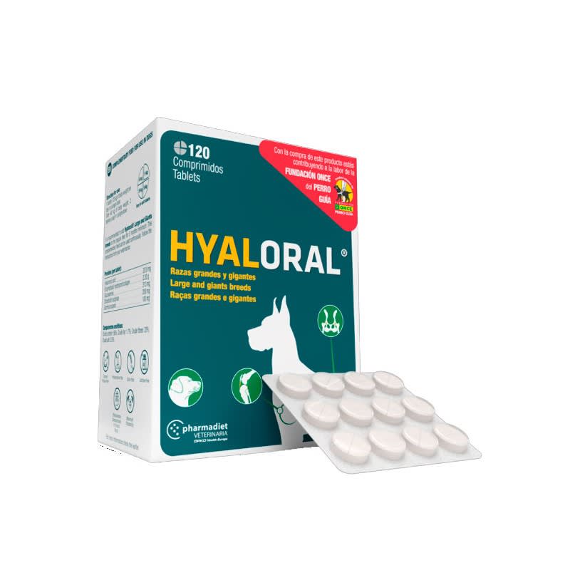 HYALORAL RAZAS GRANDES Y GIGANTES 120 COMPRIMIDOS - 1