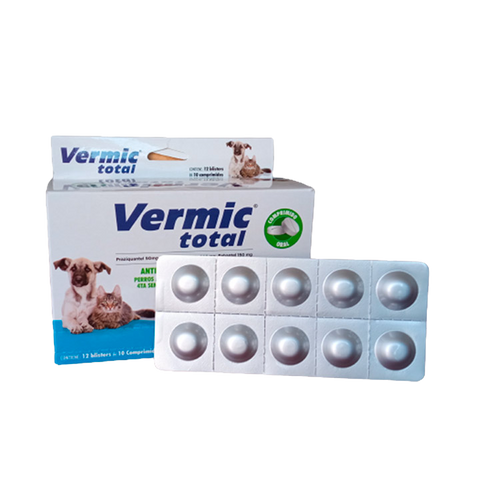 VERMIC 120 COMPRIMIDOS PERROS Y GATOS CAJA 12 UND - 1
