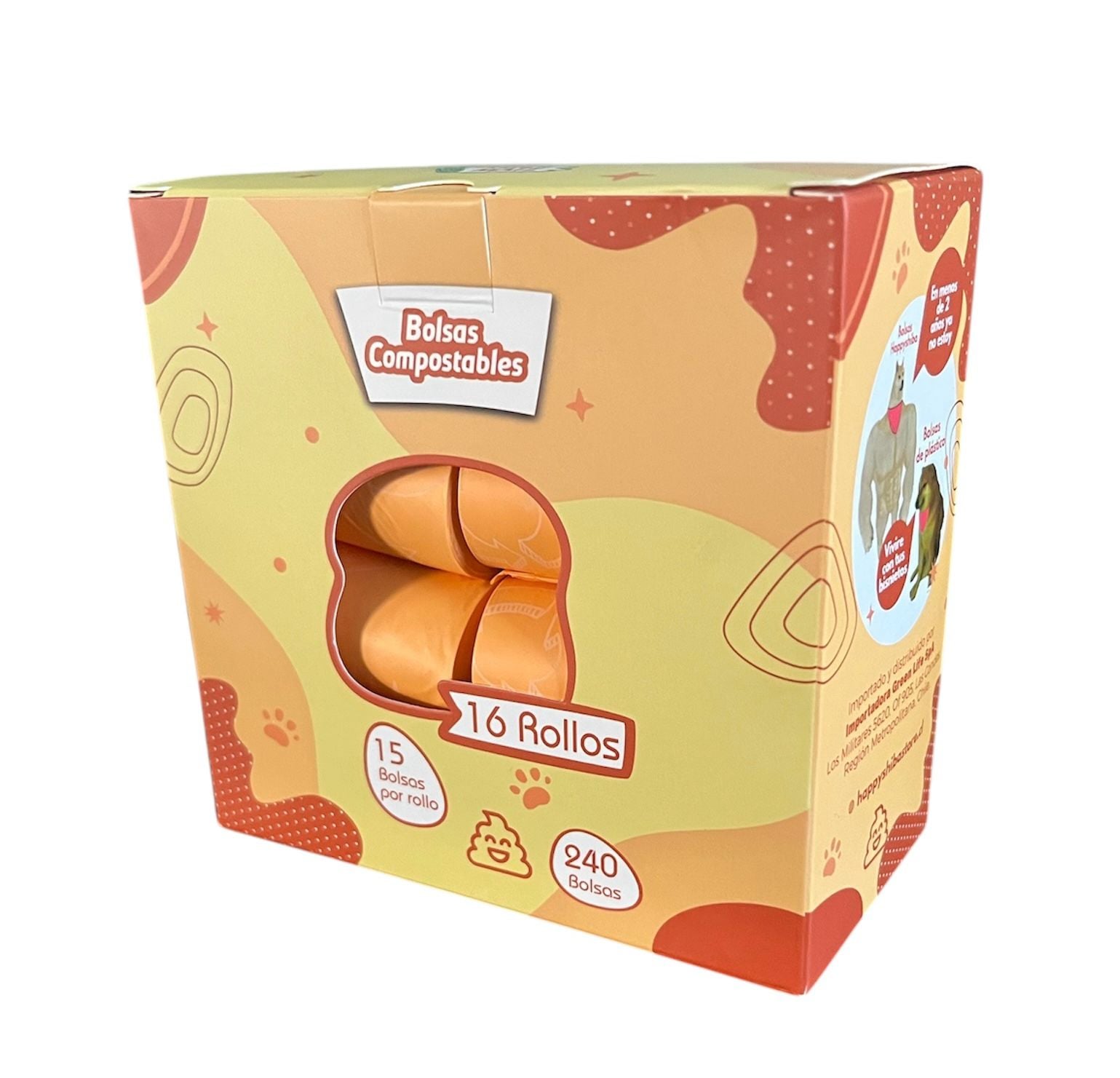 BOLSAS COMPOSTABLES A BASE DE MAIZ PARA PERRO ECO-FRIENDLY 240 UND - 1