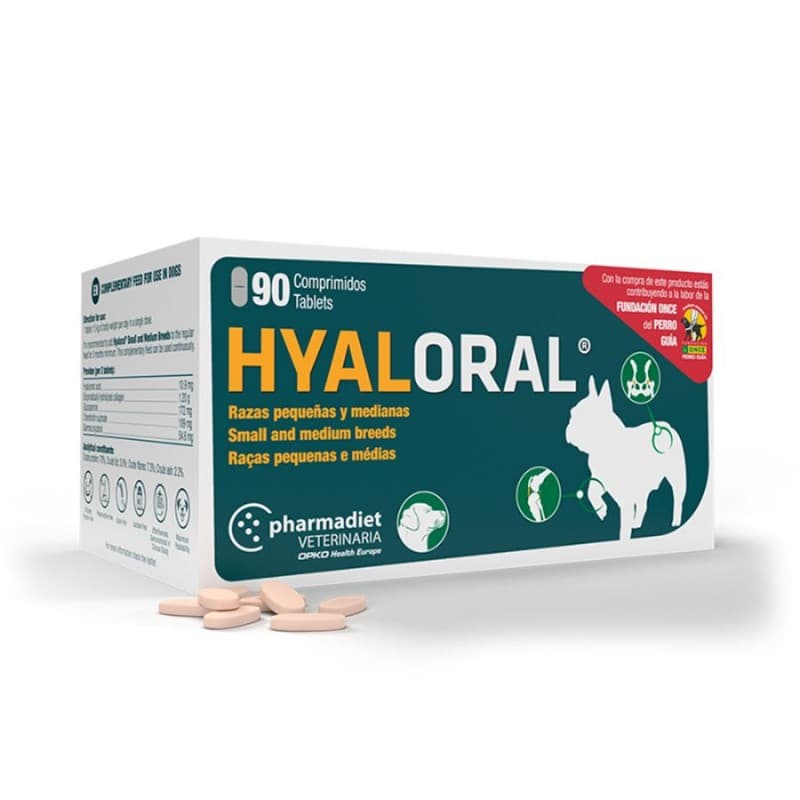 SUPLEMENTO HYALORAL RAZA PEQUEÑA&MEDIANA 90 COMPRIMIDOS - 1