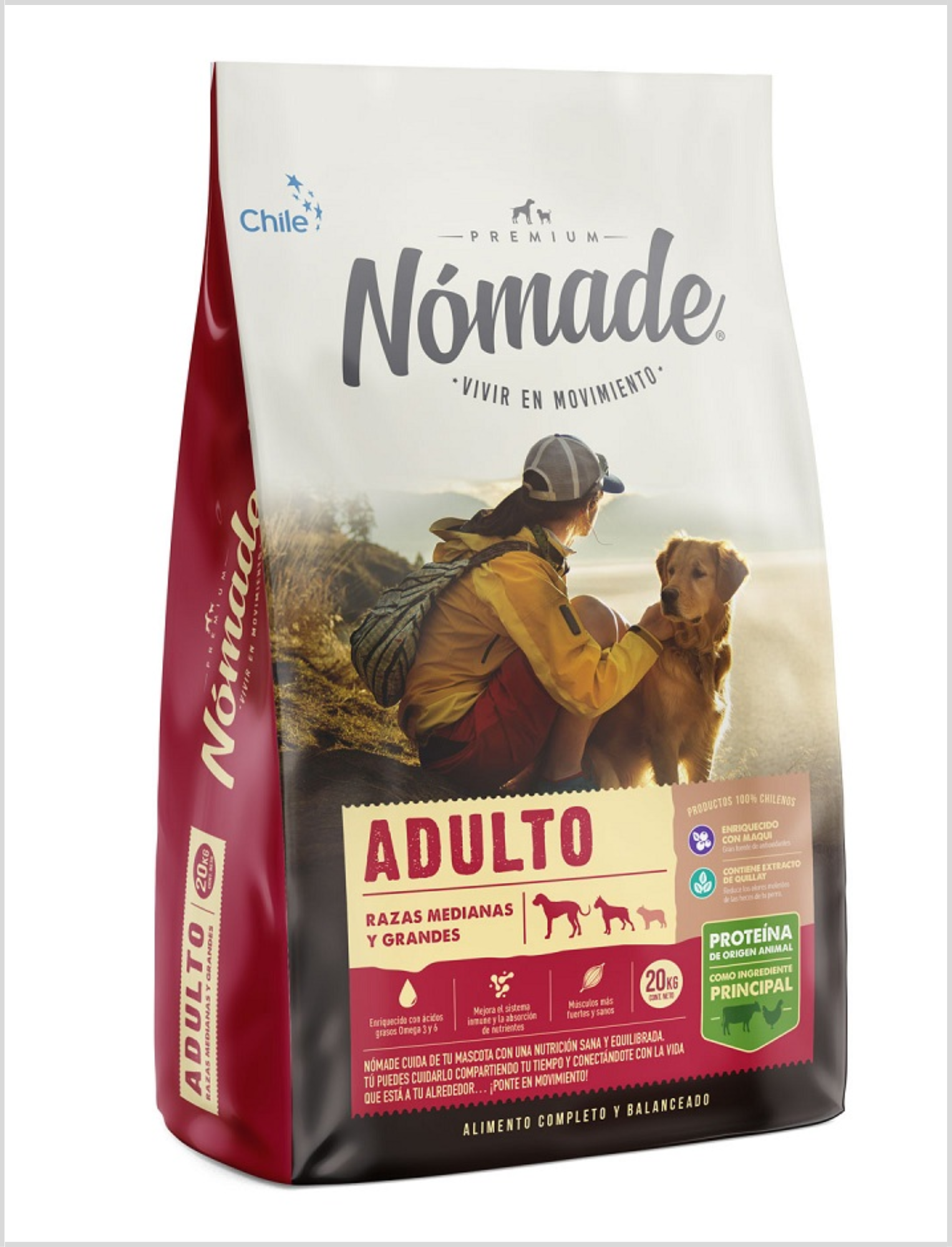 NOMADE ALIMENTO PERRO ADULTO RAZA MEDIANA GRANDE 20 KG - 1