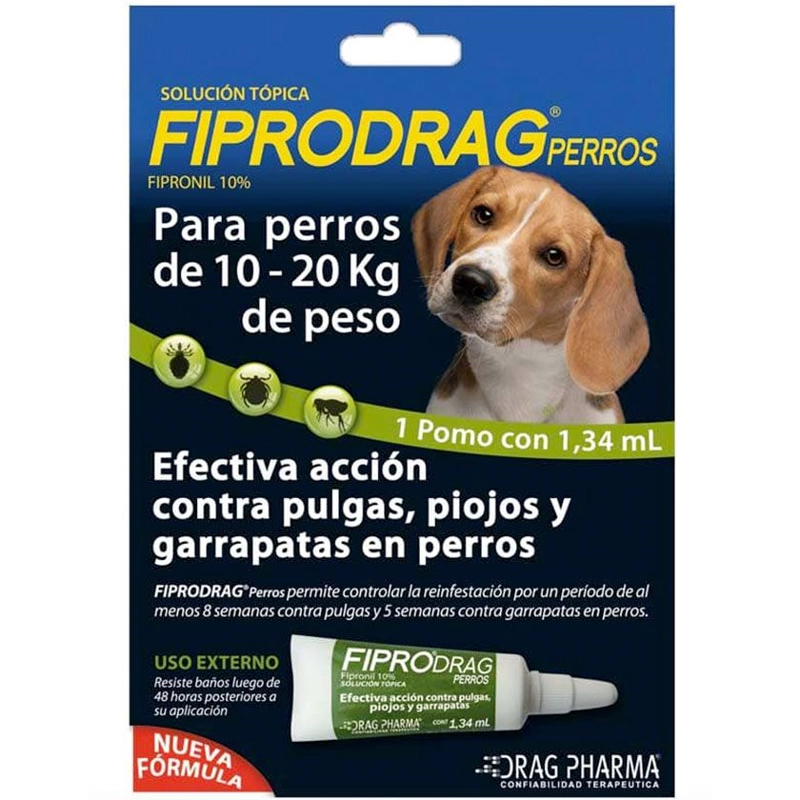 PIPETA FIPRODRAG ANTIPULGA PERROS DE 10 A 20 KG - 1