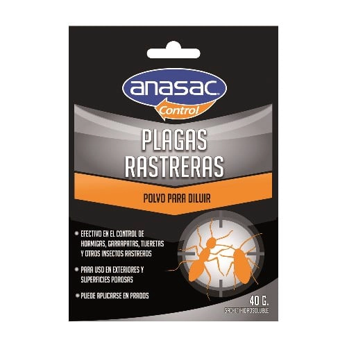 INSECTICIDA PLAGAS RASTRERAS 2.5 WP 40GRS ANASAC - 1