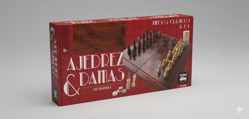 JUEGO DE MESA AJEDREZ DAMAS PREMIUM - TOYNG - 8