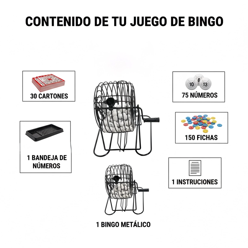 BINGO TOYNG AA-8260 METALICO 30 CARTONES - 4